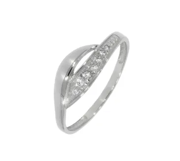 Prsteň z bieleho zlata 2791
