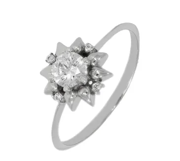 Prsteň z bieleho zlata 792