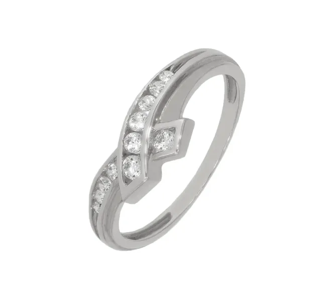 Prsteň z bieleho zlata 2792