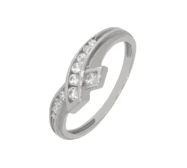Prsteň z bieleho zlata 2792