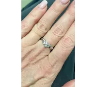 Prsteň z bieleho zlata 2792