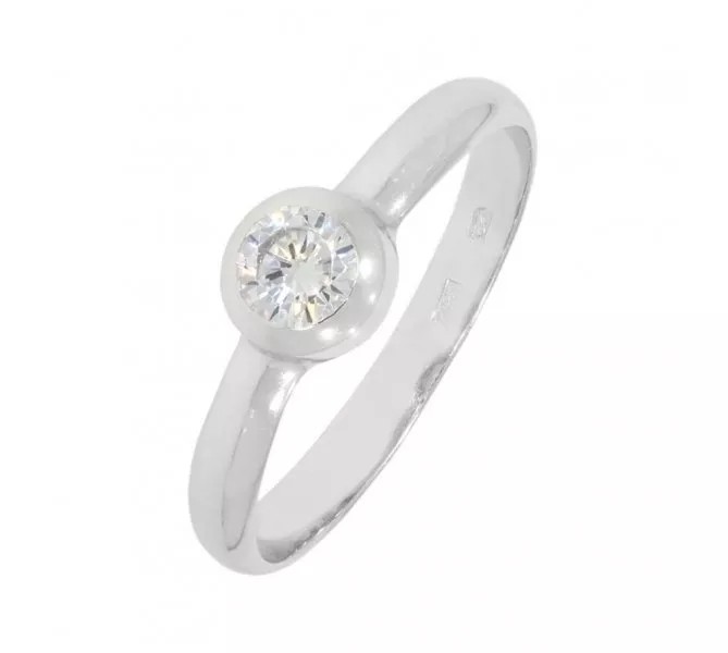 Prsteň z bieleho zlata 2168