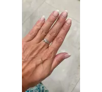 Prsteň z bieleho zlata 2060