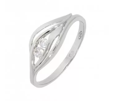 Prsteň z bieleho zlata 2103
