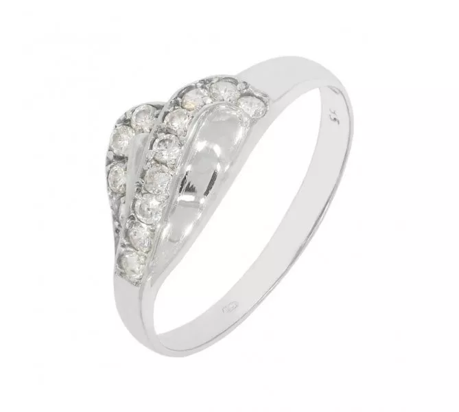 Prsteň z bieleho zlata 2094