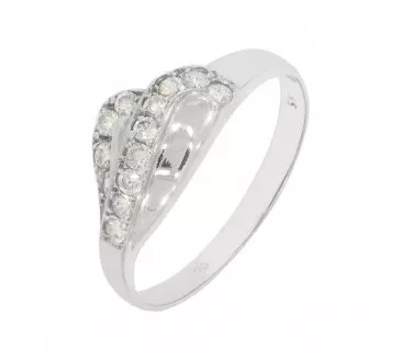 Prsteň z bieleho zlata 2094