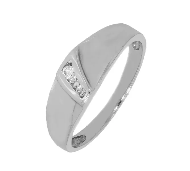 Prsteň z bieleho zlata 786