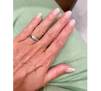 Prsteň z bieleho zlata 786