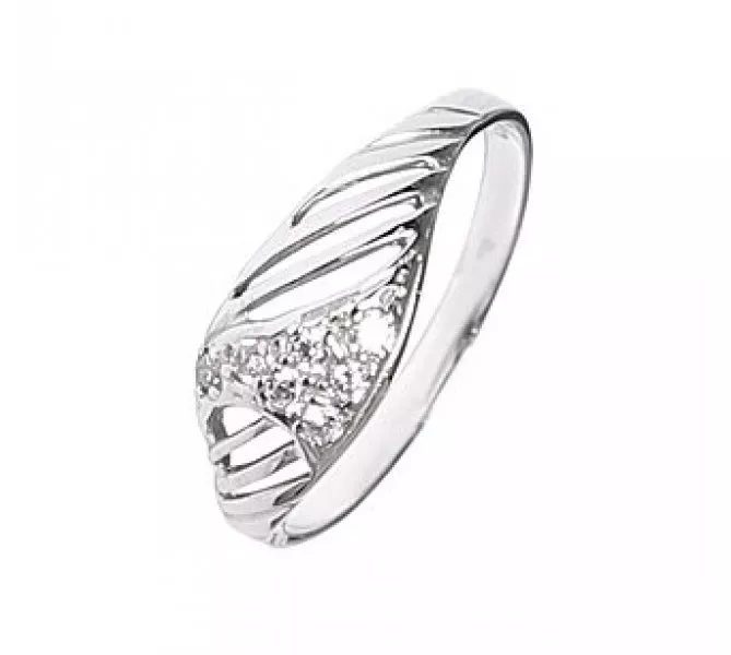 Prsteň z bieleho zlata 723