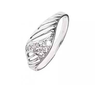 Prsteň z bieleho zlata 723