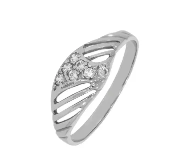 Prsteň z bieleho zlata 723