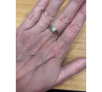 Prsteň z bieleho zlata 723