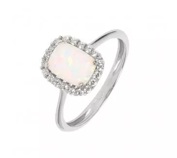 Prsteň z bieleho zlata 1518