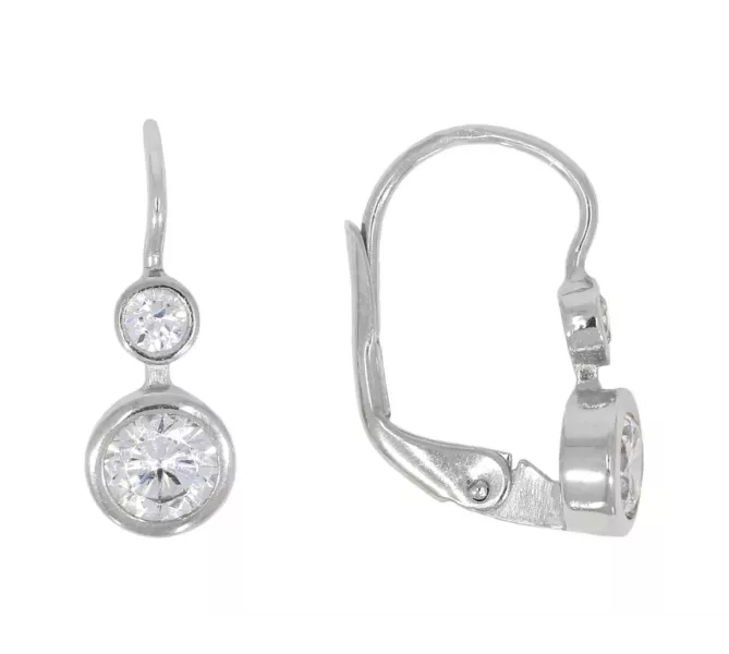 Náušnice z bieleho zlata 2128