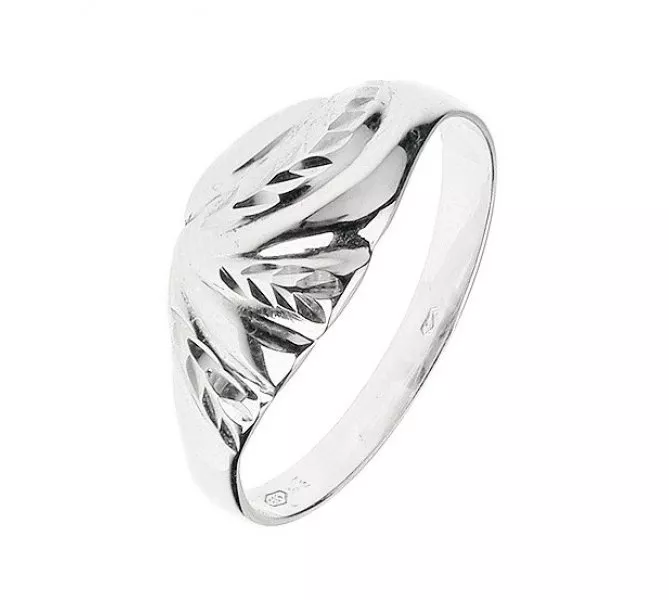 Prsteň z bieleho zlata 404