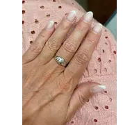 Prsteň z bieleho zlata 404