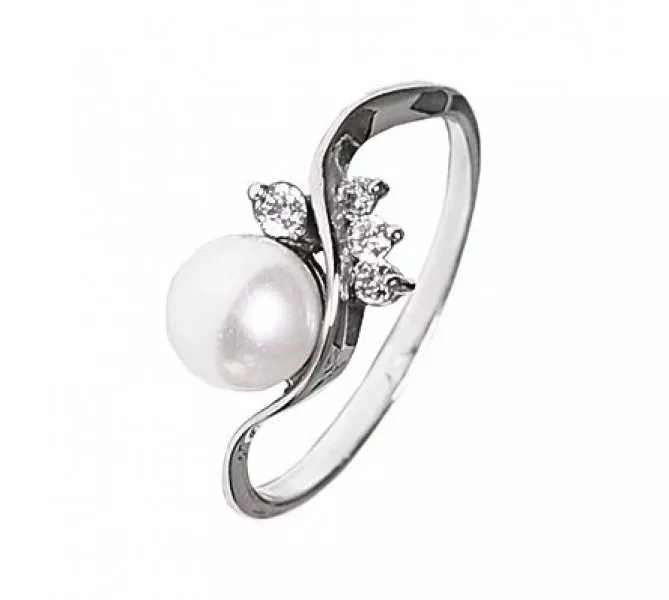 Prsteň z bieleho zlata 621