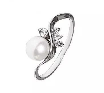 Prsteň z bieleho zlata 621