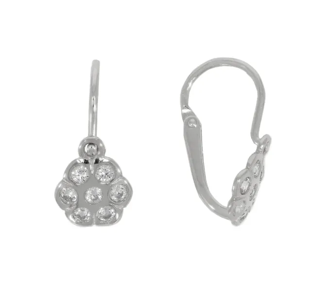 Detské náušnice z bieleho zlata 4382