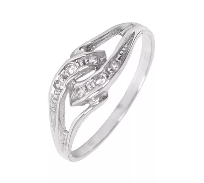 Prsteň z bieleho zlata 1378