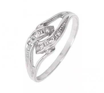 Prsteň z bieleho zlata 1378