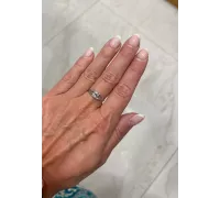 Prsteň z bieleho zlata 1378