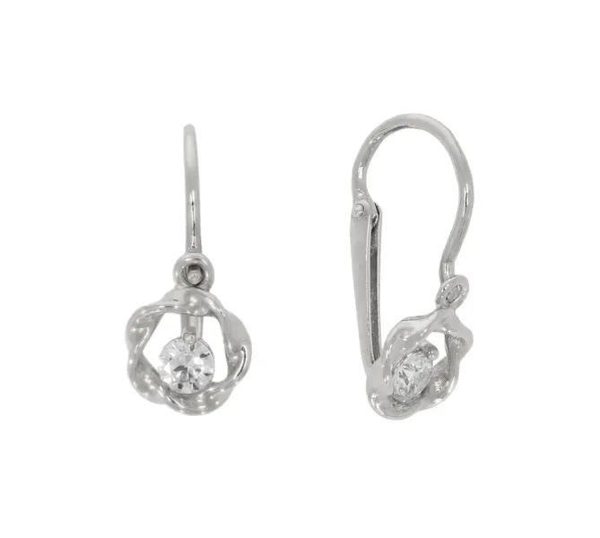 Detské náušnice z bieleho zlata 4383