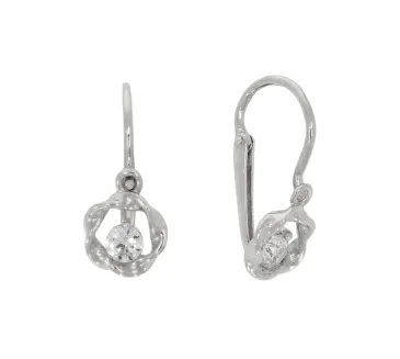 Detské náušnice z bieleho zlata 4383