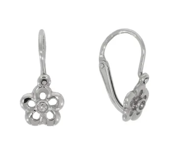 Detské náušnice z bieleho zlata 4384