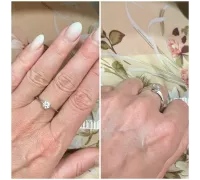 Prsteň z bieleho zlata 1341