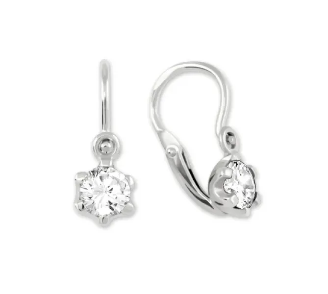 Detské náušnice z bieleho zlata 4385