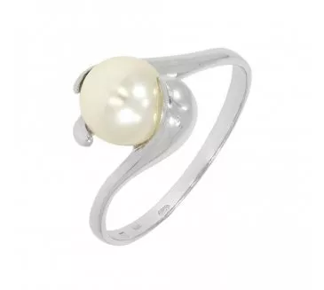 Prsteň z bieleho zlata 2141