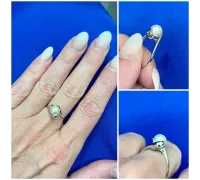 Prsteň z bieleho zlata 2141