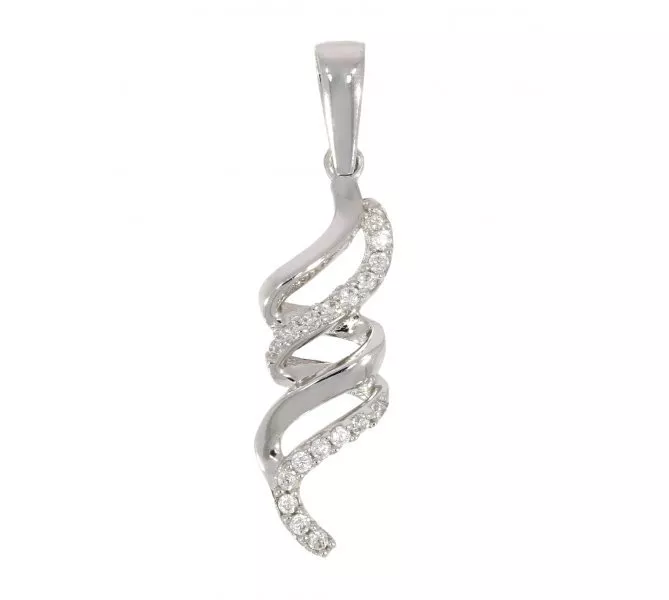 Prívesok z bieleho zlata 1065