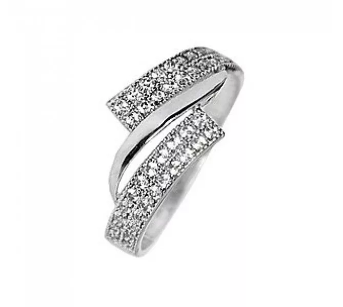 Prsteň z bieleho zlata 931