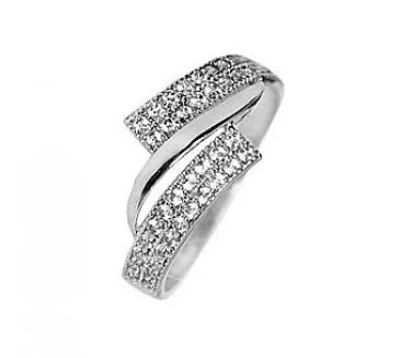 Prsteň z bieleho zlata 931