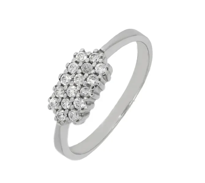 Prsteň z bieleho zlata 214