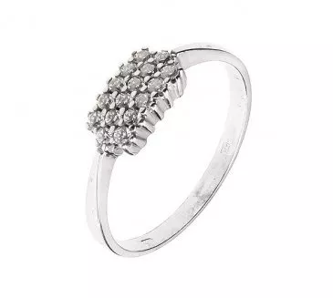 Prsteň z bieleho zlata 214