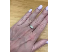 Prsteň z bieleho zlata 214