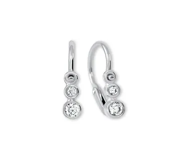 Detské náušnice z bieleho zlata 4386