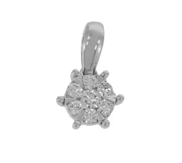 Diamantový prívesok z bieleho zlata 016
