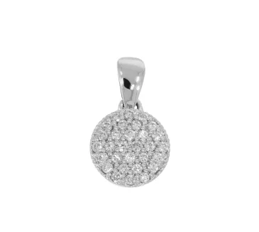 Diamantový prívesok z bieleho zlata 017