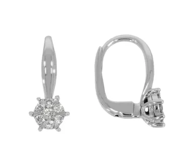 Diamantové náušnice z bieleho zlata 035
