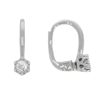 Diamantové náušnice z bieleho zlata 036