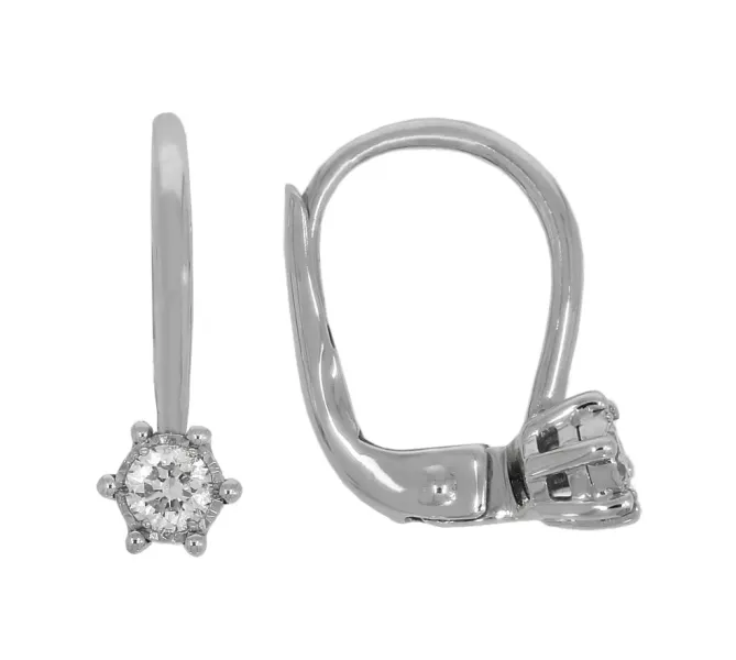 Diamantové náušnice z bieleho zlata 037