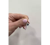 Prívesok srdiečko z bieleho zlata 1072