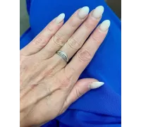 Prsteň z bieleho zlata 619