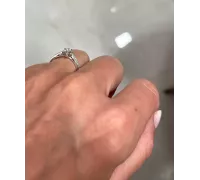 Diamantový prsteň z bieleho zlata 034