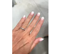 Diamantový prsteň z bieleho zlata 034