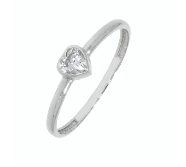 Prsteň z bieleho zlata 2674